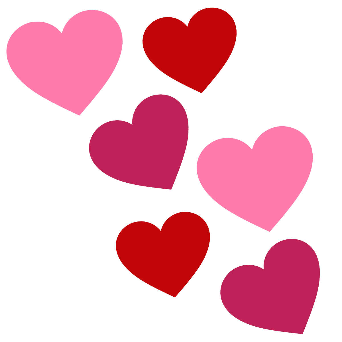 412 views February hearts clip art