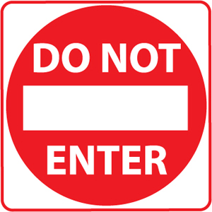 Do not enter clip art