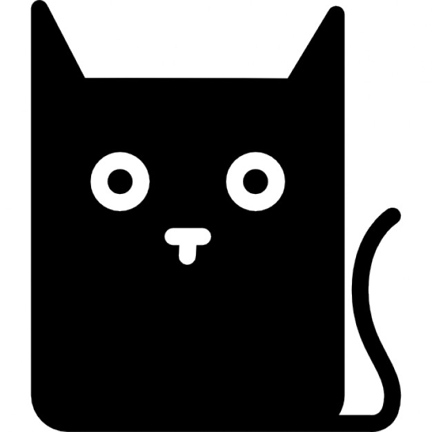 Cat in black silhouette Icons | Free Download