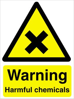 WS023 - WARNING HARMFUL CHEMICALS sign