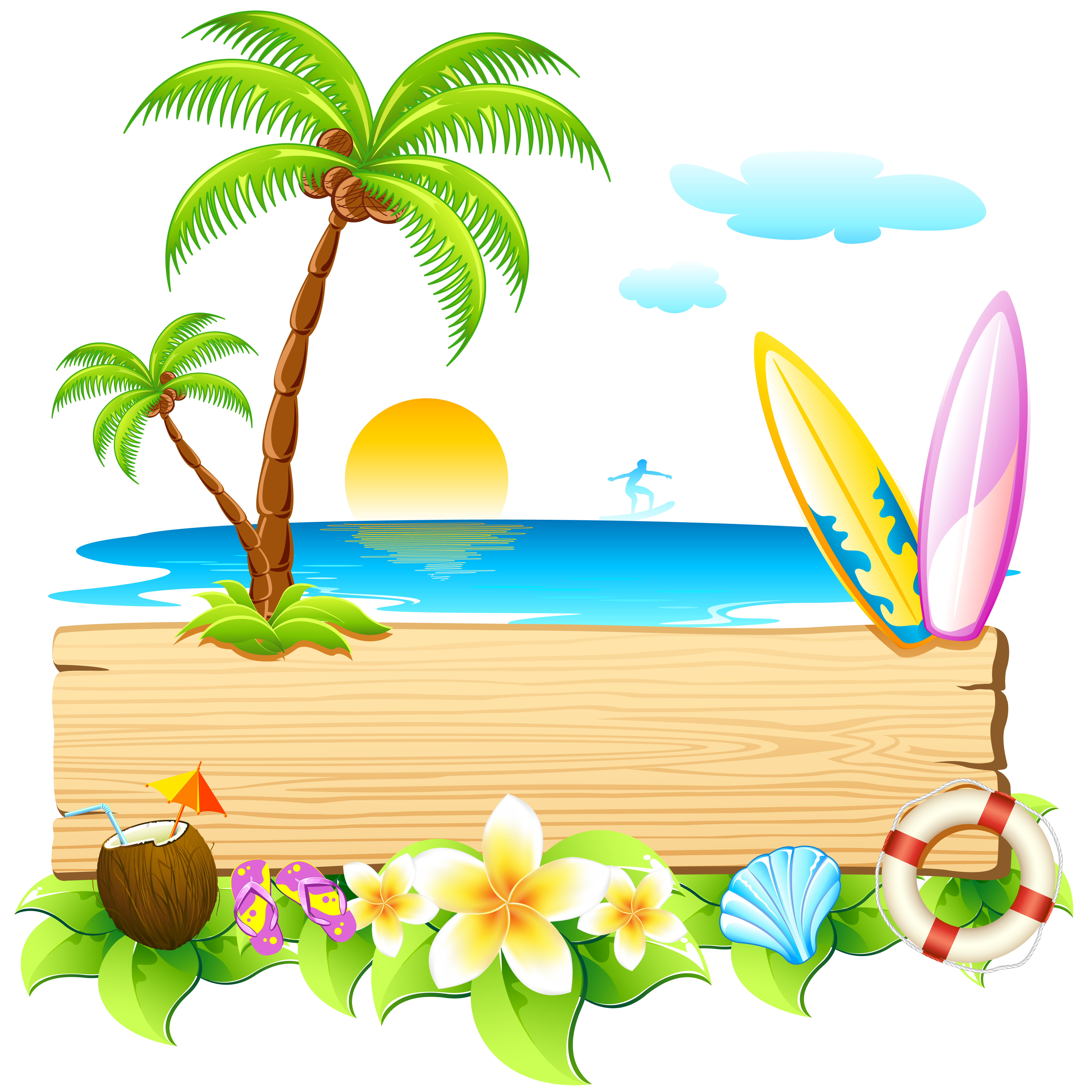 free beach clipart backgrounds - photo #38