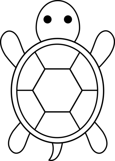 Turtle With Large Shell Outline Clipart - ClipArt Best