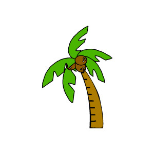 Coconut Tree Clip Art - Tumundografico