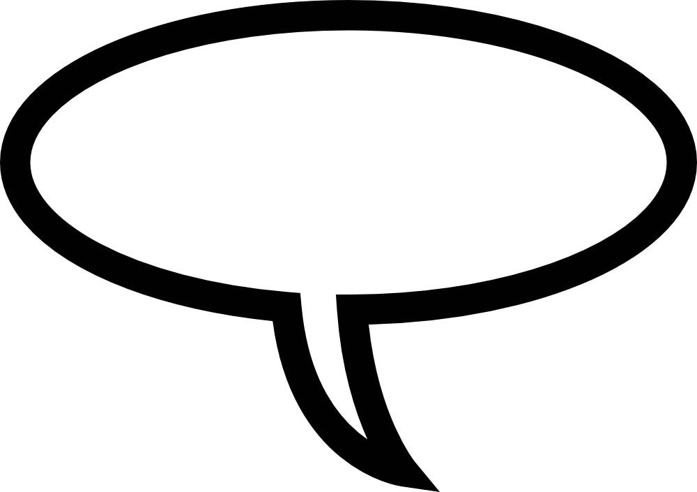 Cartoon speech bubble clipart