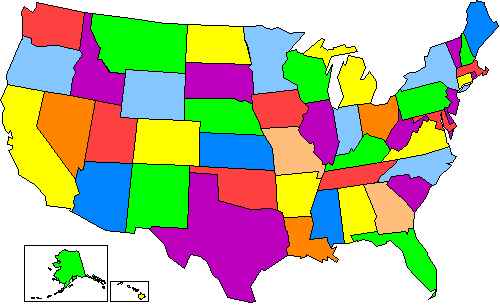 clip art map of the united states free - photo #31