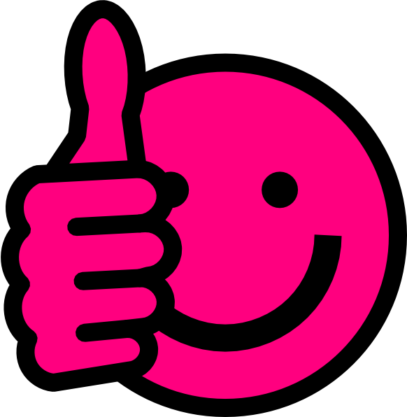 Hot Pink Thumbs Up Clip Art - vector clip art online ...