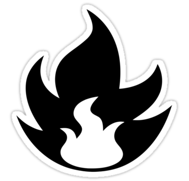 Fire Type Symbol" Stickers by LynchMob1009 | Redbubble