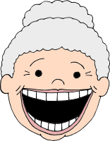 Old woman face clipart