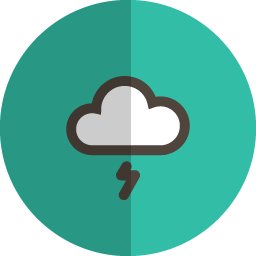 Thunder cloud folded Icon | Folded Iconset | GraphicLoads