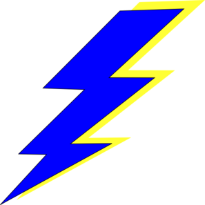 Yellow lightning bolt clipart