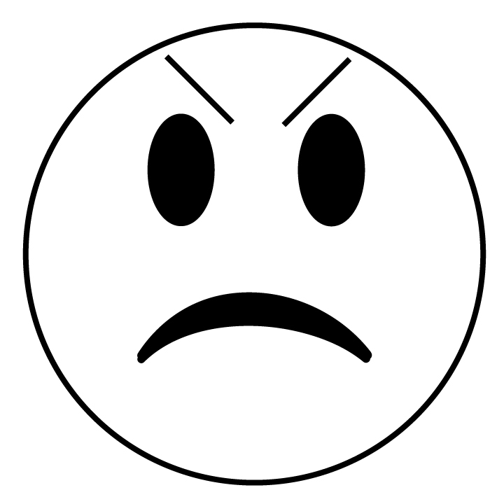 Really angry face clipart