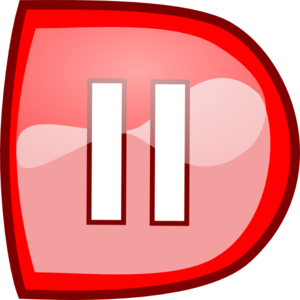 Red Pause Button Clip Art - vector clip art online ...