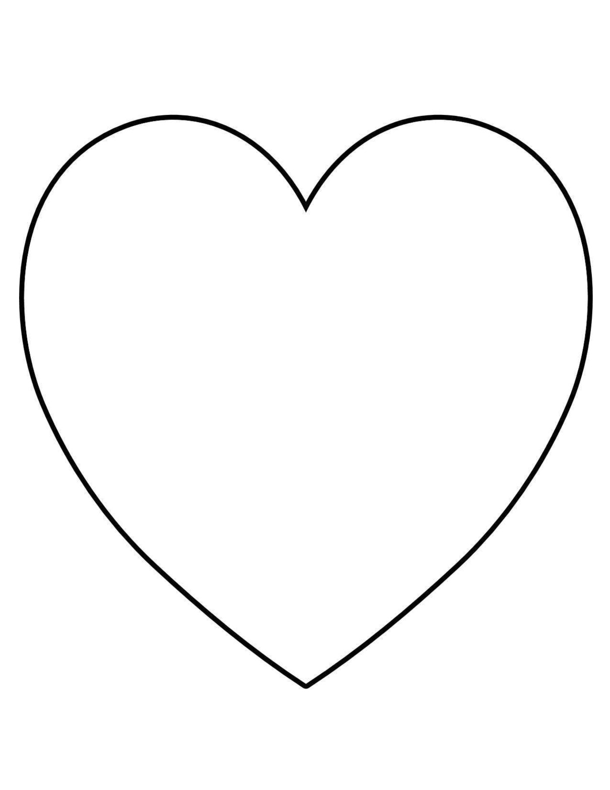 Heart Shape Template Word