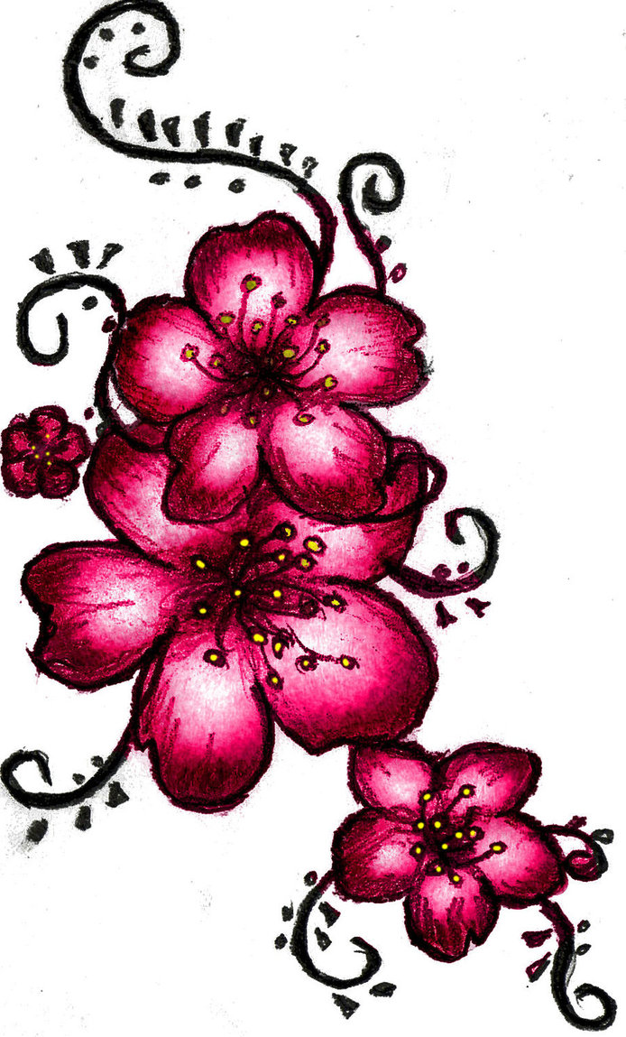 Cherry Blossom Henna Tattoo By Lsd Forthemasses On Deviantart ...