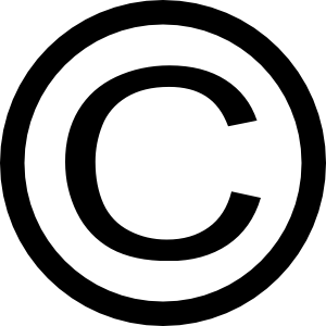 Thin Copyright Symbol clip art - vector clip art online, royalty ...