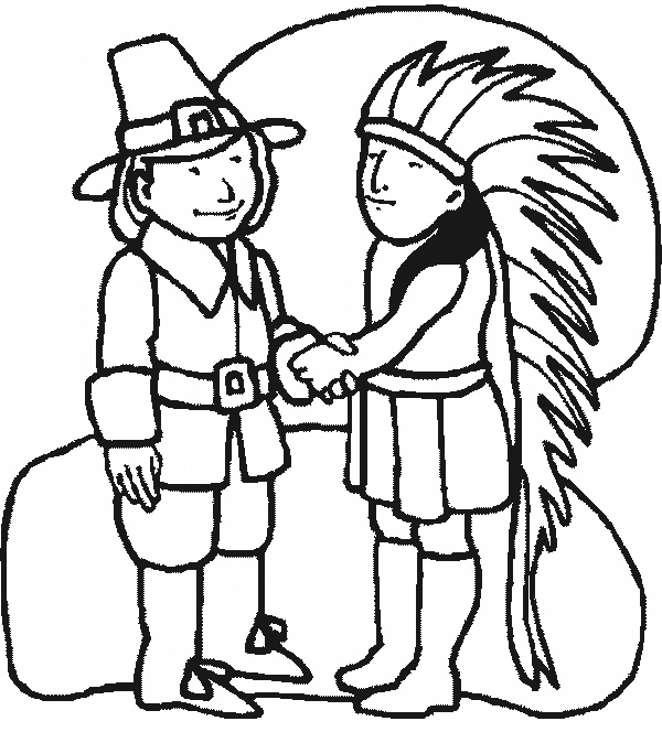 Warrior And The Dayak Thanksgiving Coloring Page - Thanksgiving ...
