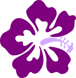 Purple Hibiscus2 clip art - vector clip art online, royalty free ...