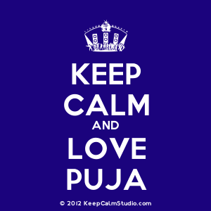 Keep Calm and Love Puja' design on t-shirt, poster, mug and many ...