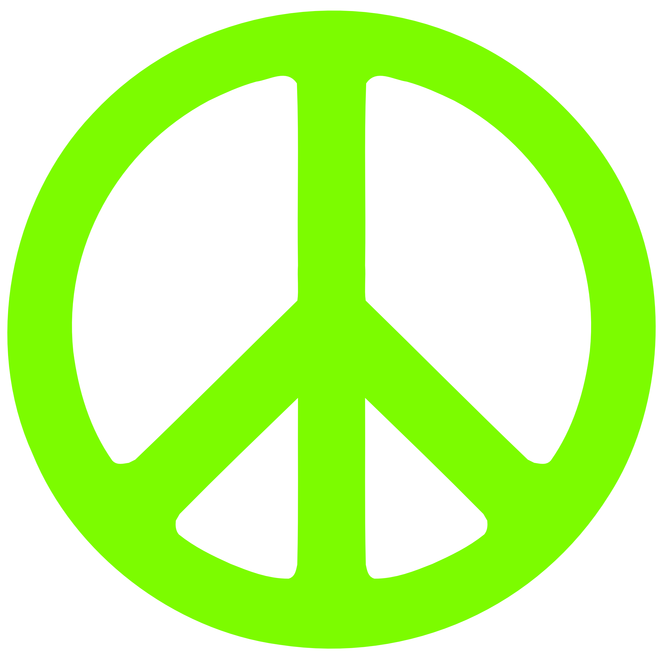 Lawn Green Peace Symbol 1 scallywag peacesymbol.org Peace Symbol ...