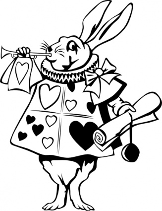 Rabbit From Alice In Wonderland clip art vector, free vector ...