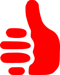 Red Thumbs Up Clip Art - vector clip art online ...