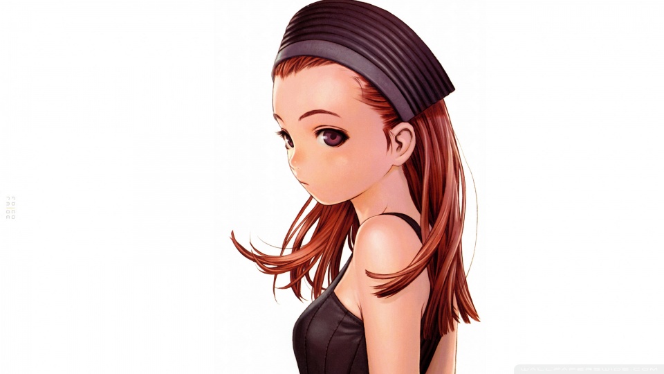 Anime Girl With Long Brown Hair And Brown Eyes HD desktop ...