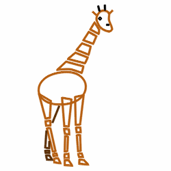 Drawing a cartoon giraffe