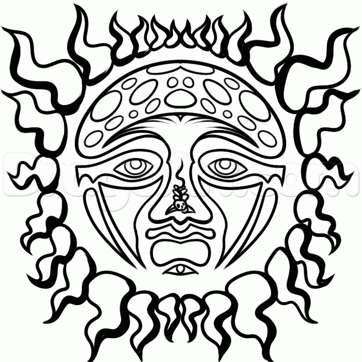How to Draw Sublime Sun Logo, Sublime Sun, Step by Step, Band