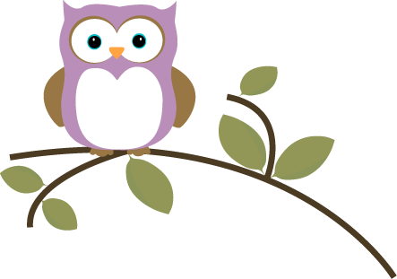 Cute owl on limb clipart - ClipartFox