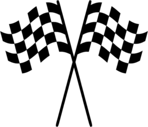 Checkered Racing Flags - vector Clip Art