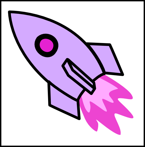 Purple Rocket Clipart