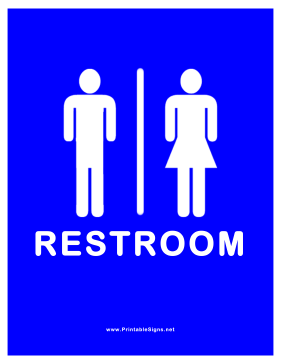Printable Restroom for Men Women Sign