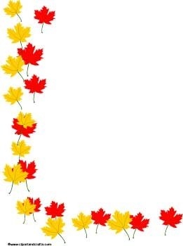 Fall Leaves Page Border Clipart