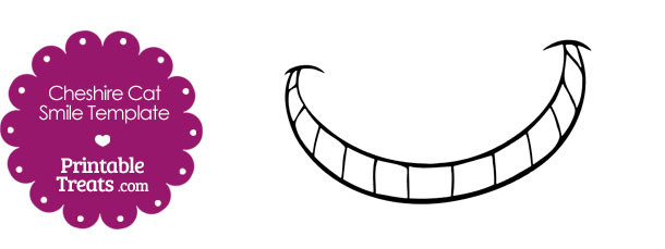 Printable Cheshire Cat Smile — Printable Treats.com