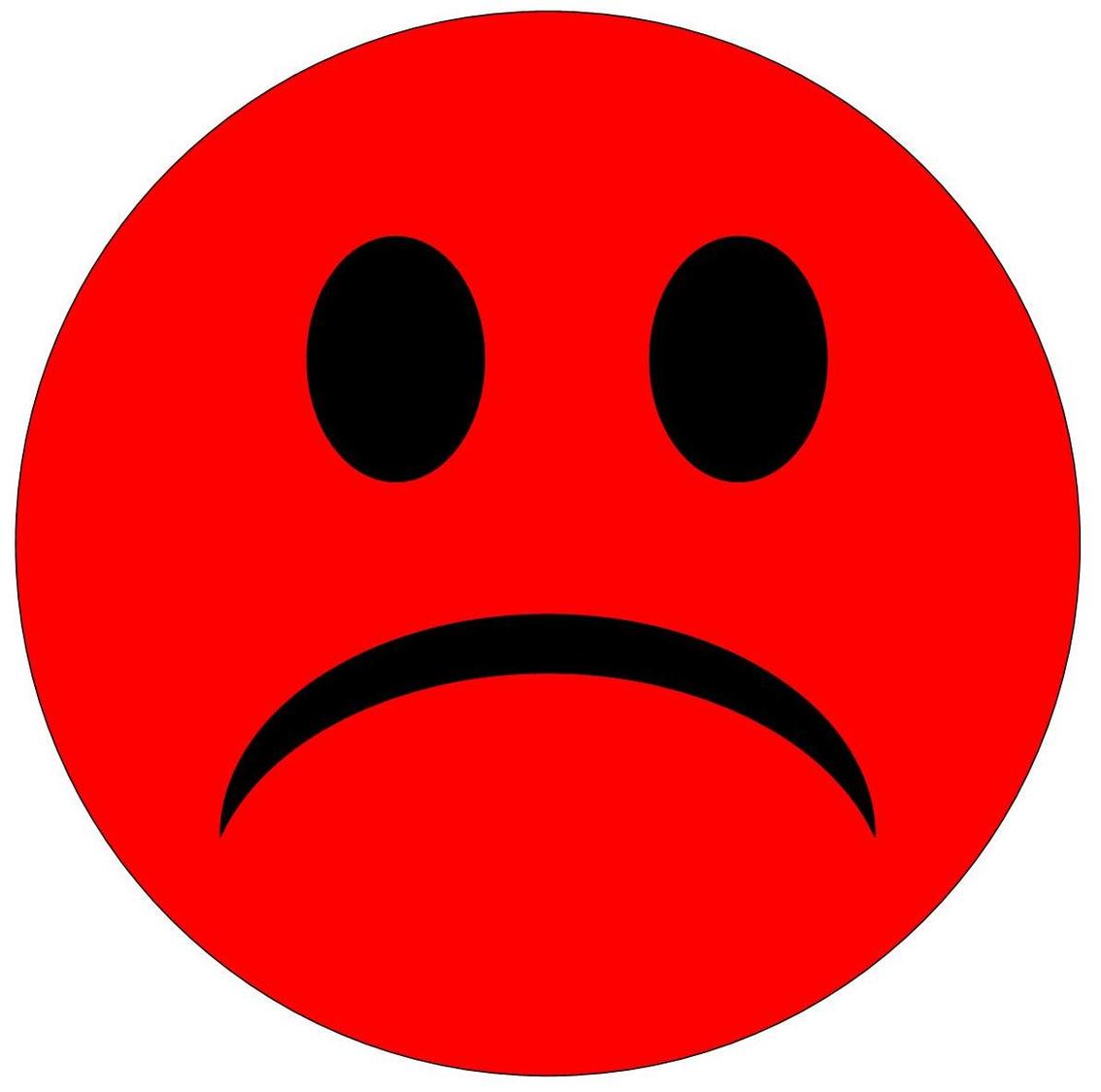 Red sad face clip art