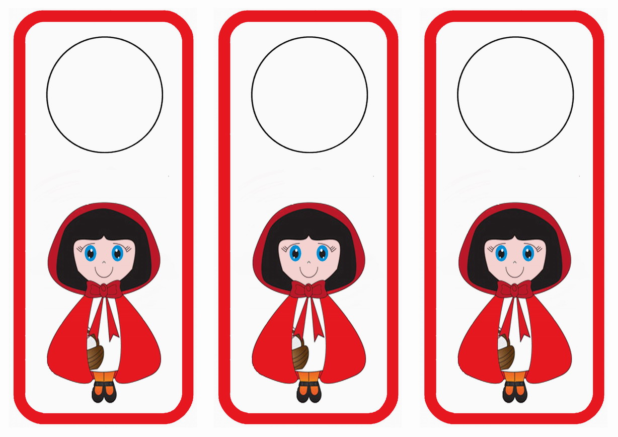Little Red Riding Hood Door Hangers – Birthday Printable