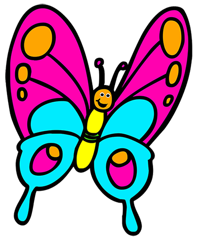 420 views Cute butterfly flying clipart