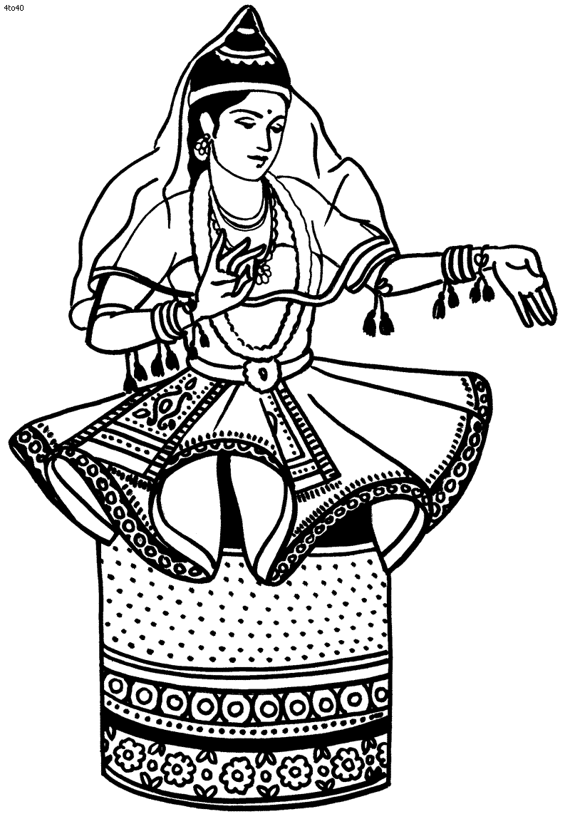Folk Dances of India Coloring Pages, Top 60 Indian Folk Dance ...