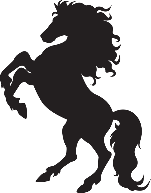free clip art horse and rider silhouette - photo #48