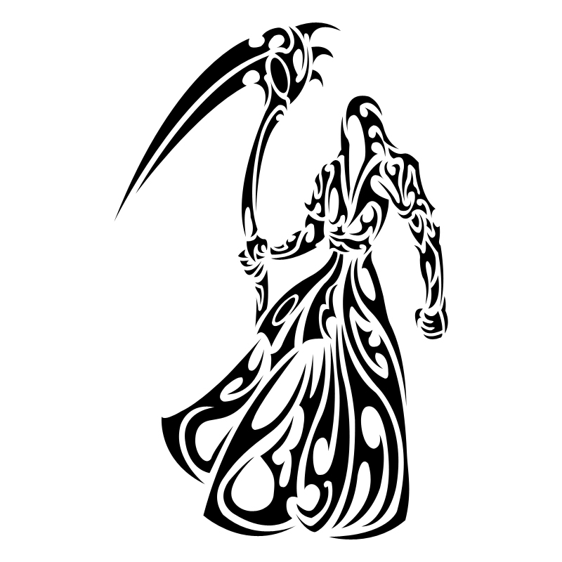 Tribal Grim Reaper Tattoo Designs - ClipArt Best