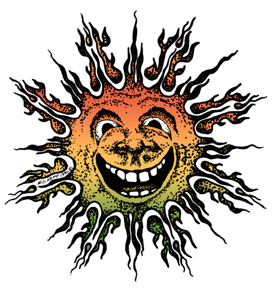 sun face - rasta Art Print by Ed Hepp | Society6