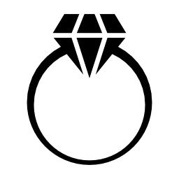 Diamond ring vector icon | Free Commerce icons