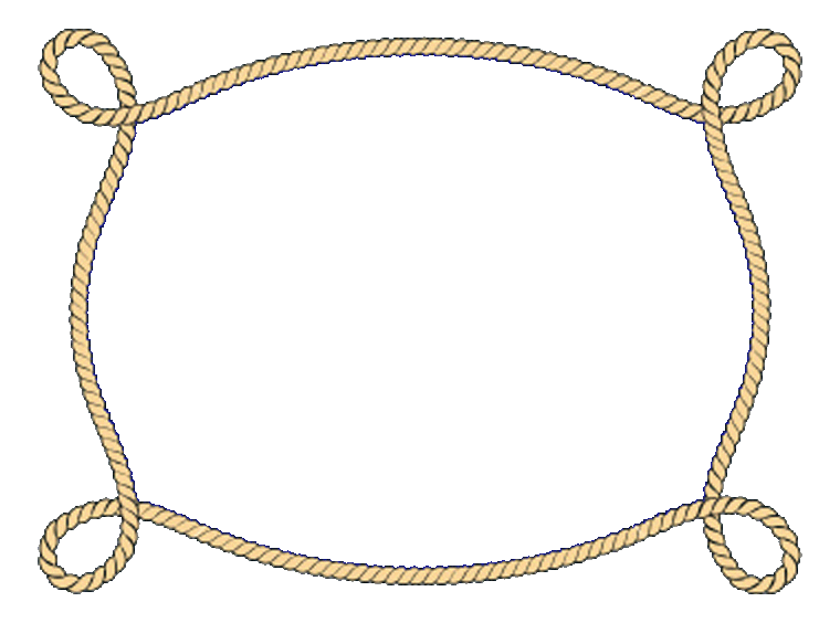 Western rope border clipart clear background