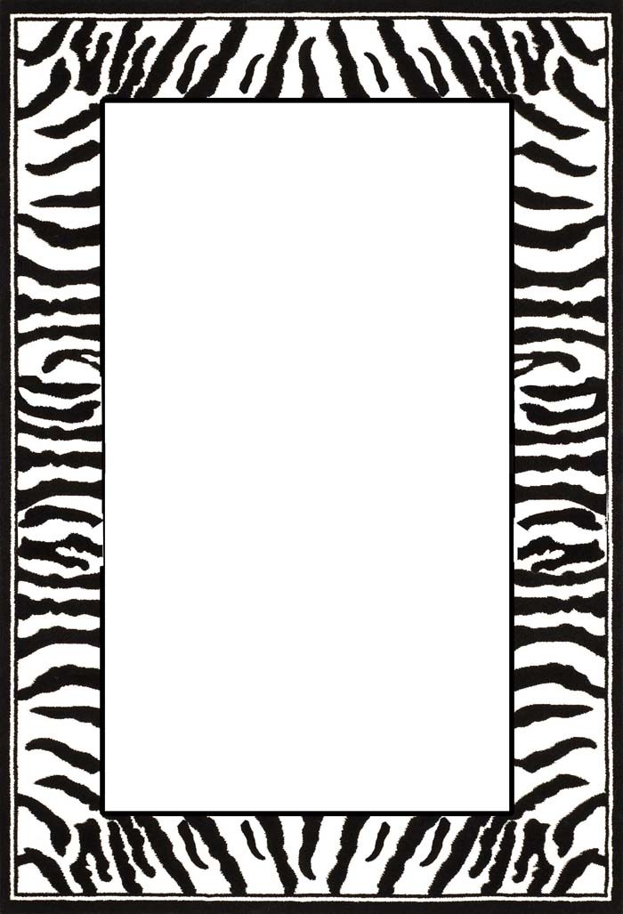 Zebra print border clipart