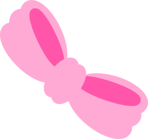 Pink ribbon bow clipart