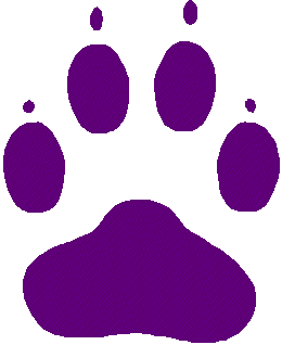 Purple Paw Clipart