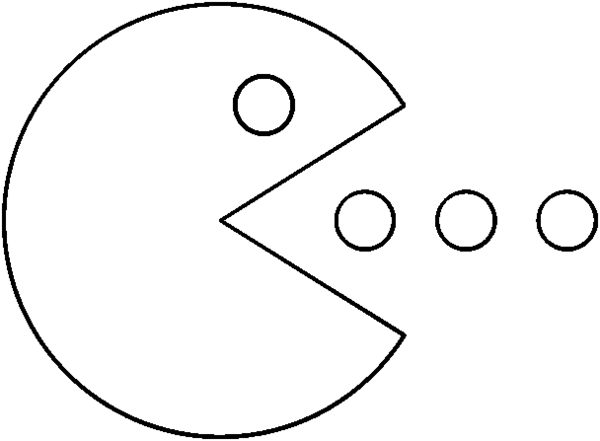 Pacman 2 Line Art | Free Images - vector clip art ...