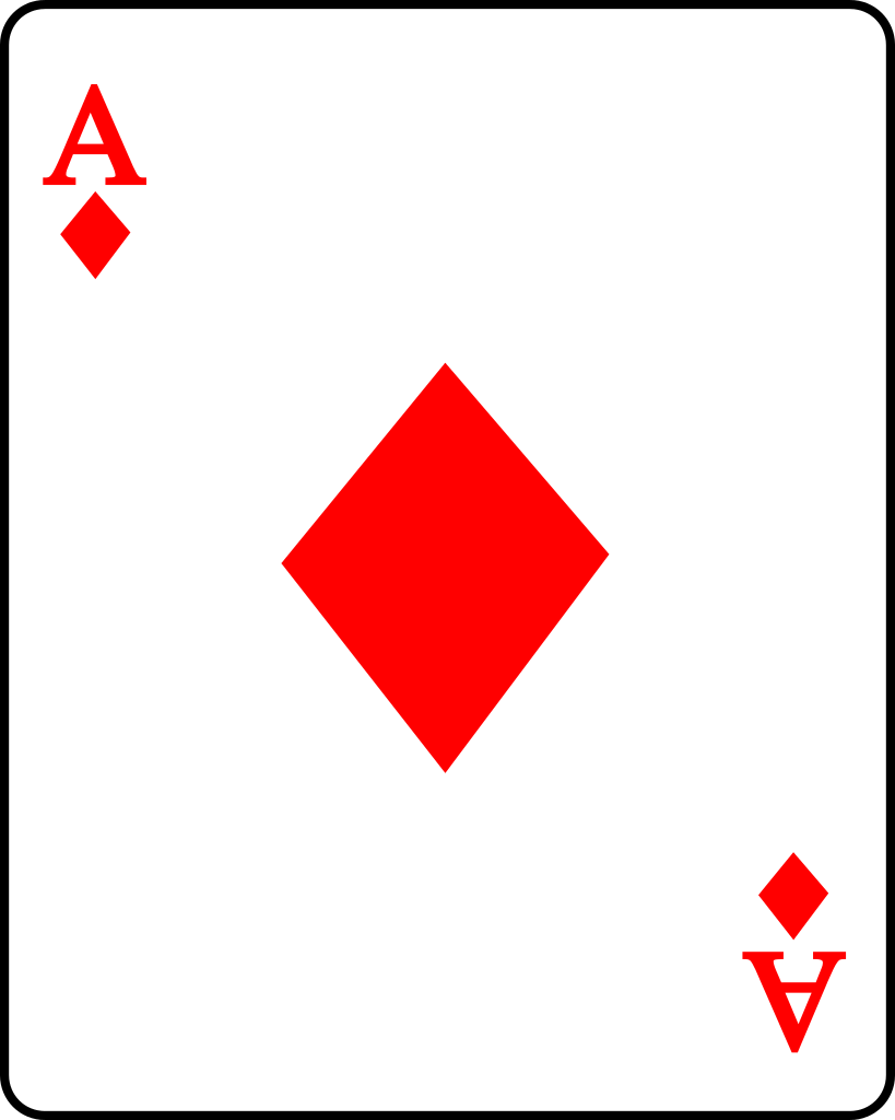 File:Playing card diamond A.svg