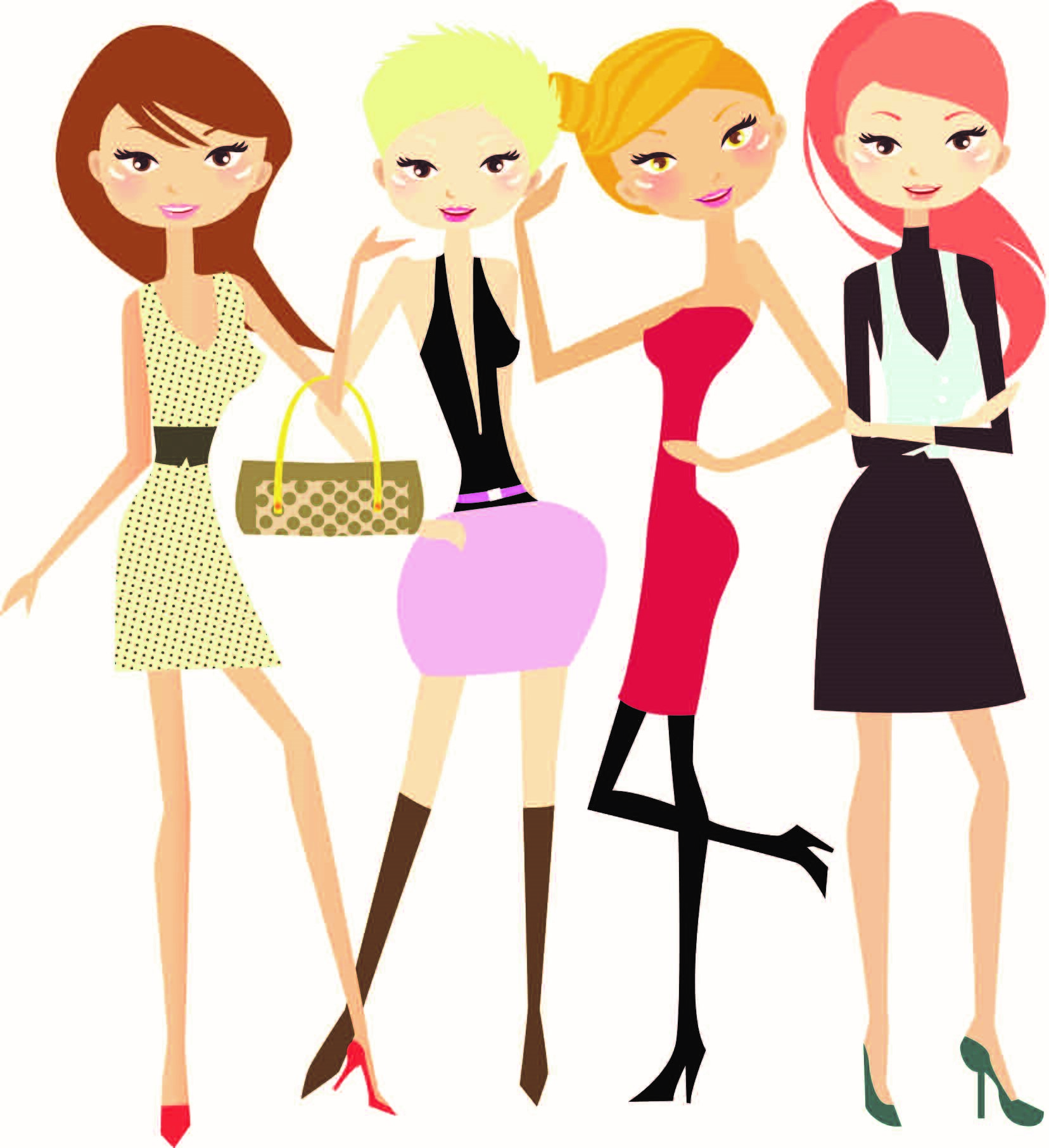 Girls night clip art