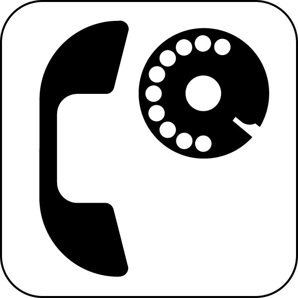 Telephone Phone: Visual Symbol, Icon, Pictogram Signage for ...